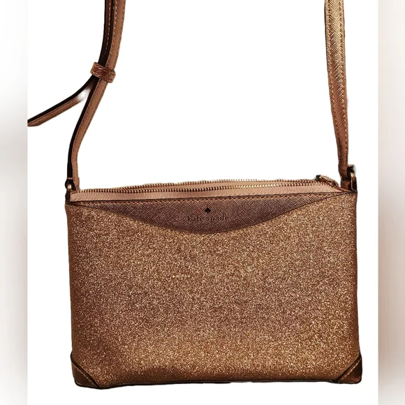 Kate Spade Gold glitter Crossbody - Picture 3 of 9